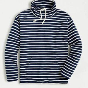 NWT - XS - J. Crew Funnelneck pullover in striped Mariner cloth